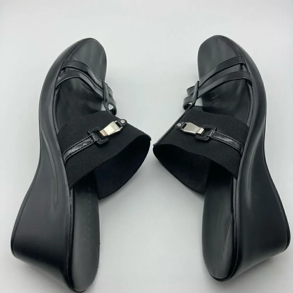 Italian Shoemakers Women’s Black Sandals Size 10 Made in Italy